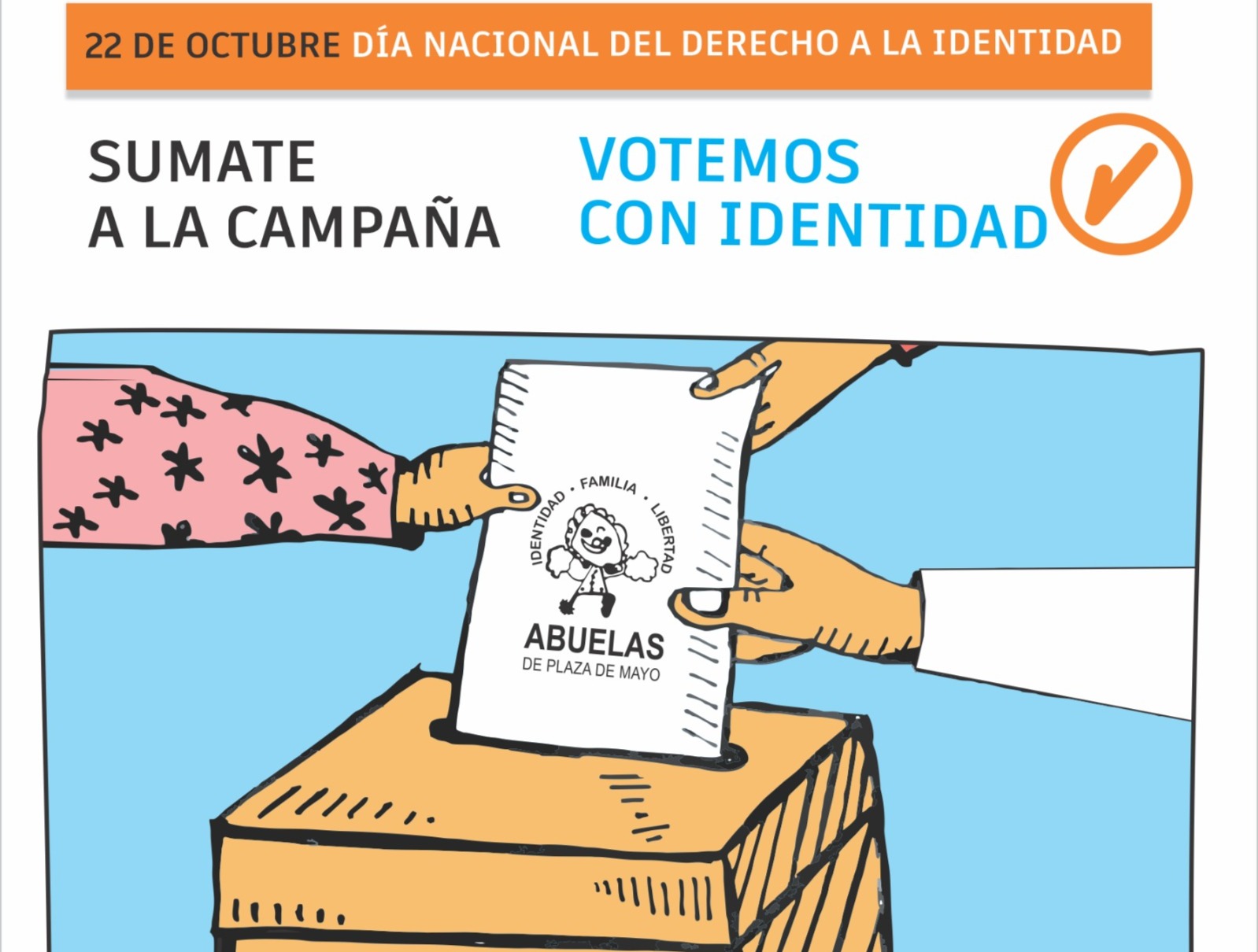 En el mes de nuestro 46° aniversario, invitamos a participar de la campaña #VotemosConIdentidad