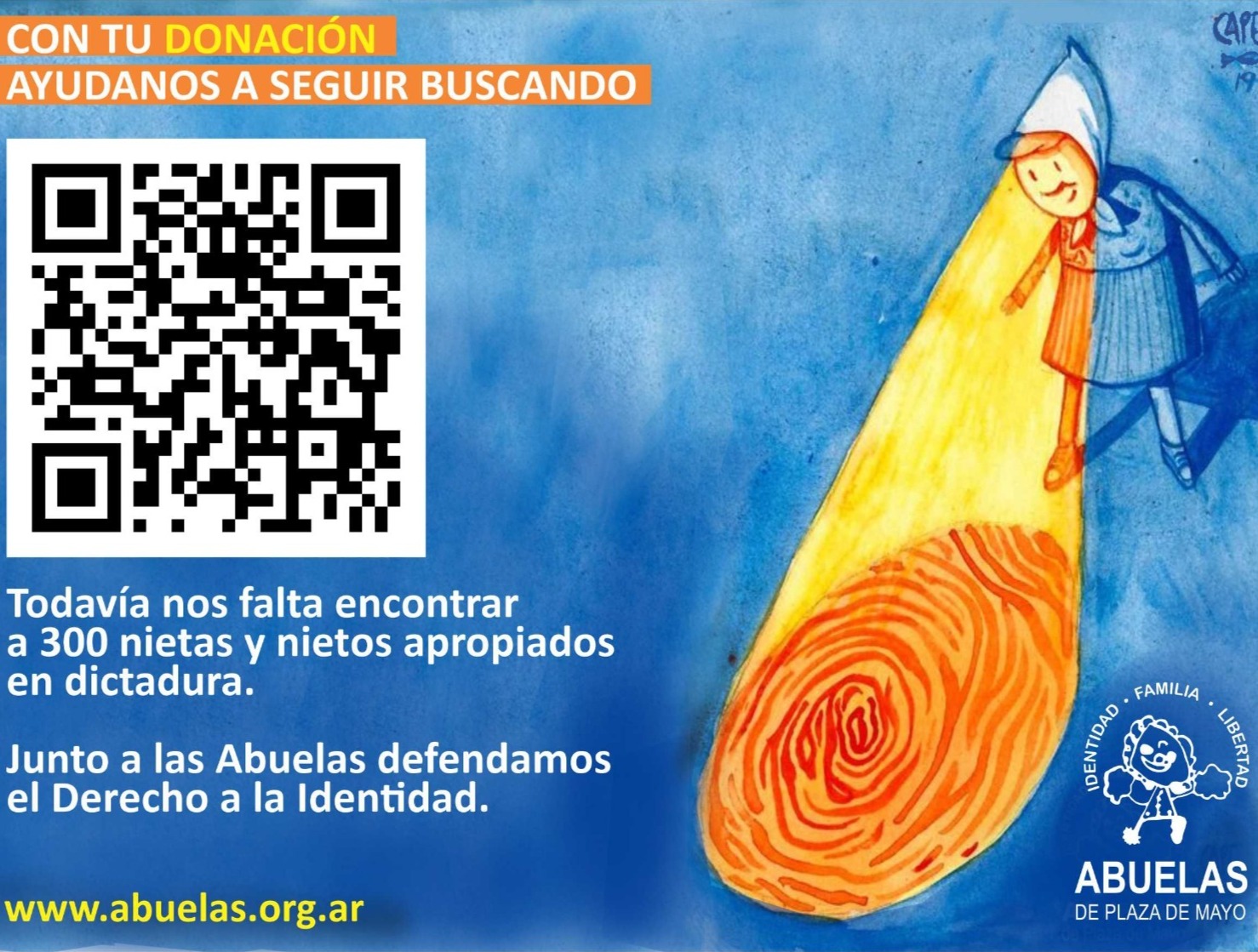Con tu donación nos podés ayudar a seguir buscando